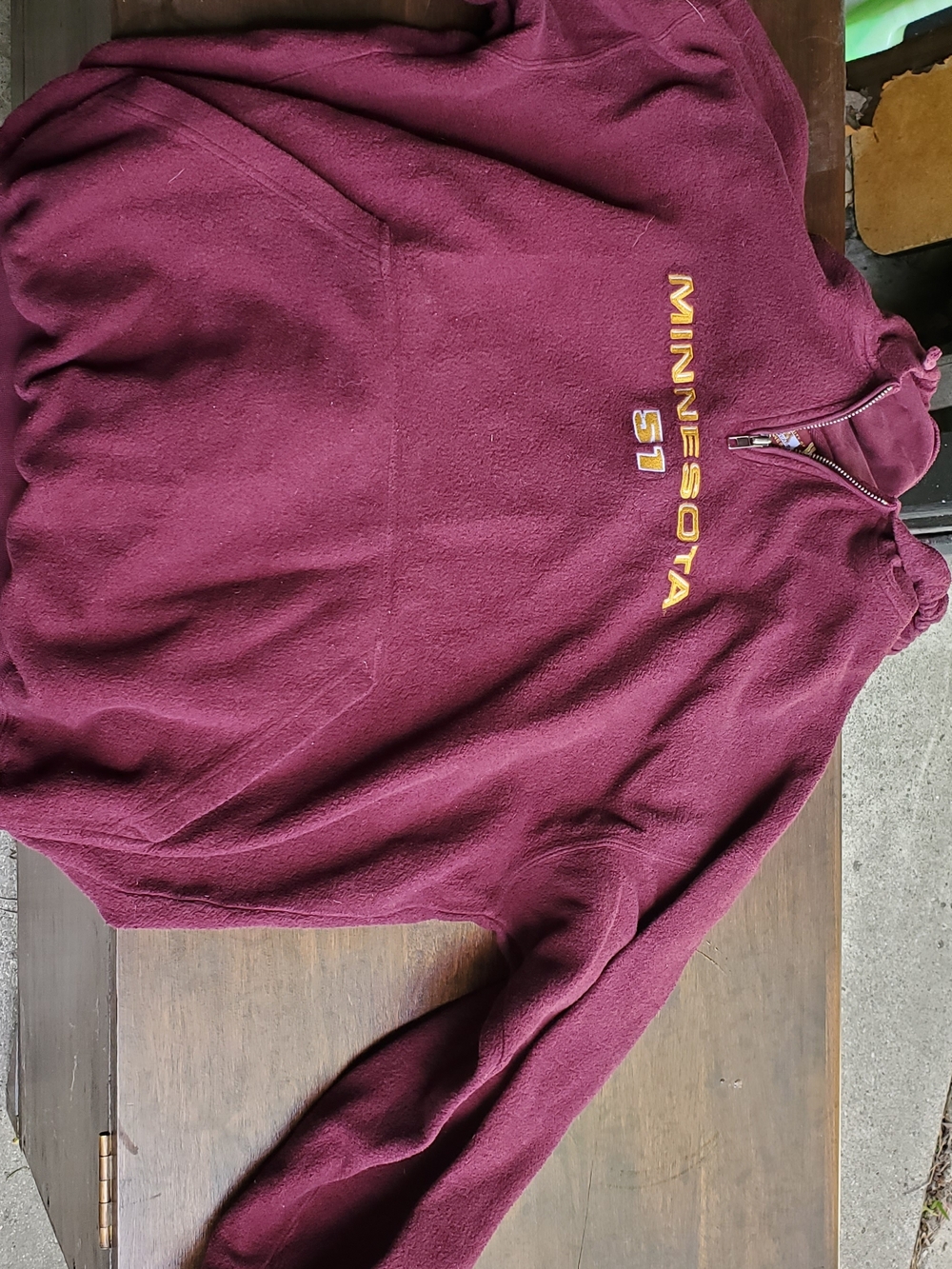 Minnesota Maroon Half-Zip Fleece Pullover